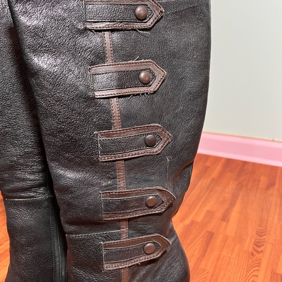 Sofft 'Savona' Tall Side Zip Fashion Boots Dark Brown Leather US 9 - Picture 4 of 5